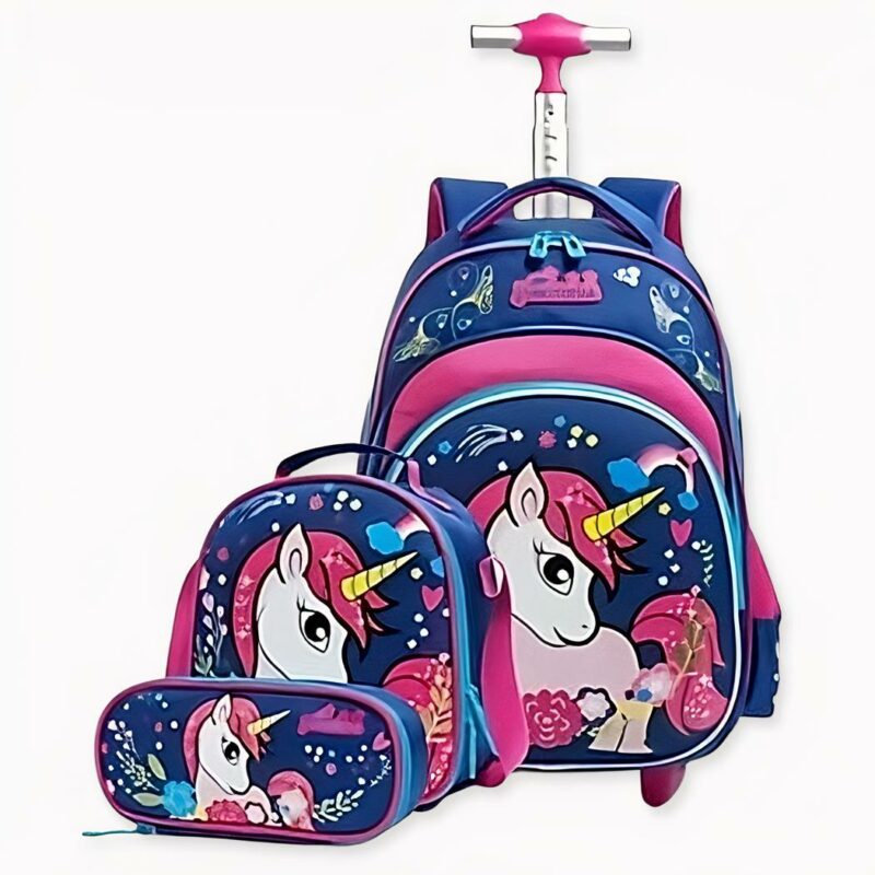 Sac_à_dos_à_roulettes_motif_licorne_pour_filles_2 Rugzak op wielen uit de Unicorn 3-serie. Goede kwaliteit en zeer praktisch.