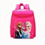 Roze polyester Snow Queen-rugzak voor meisjes, goede kwaliteit en zeer modieus.
