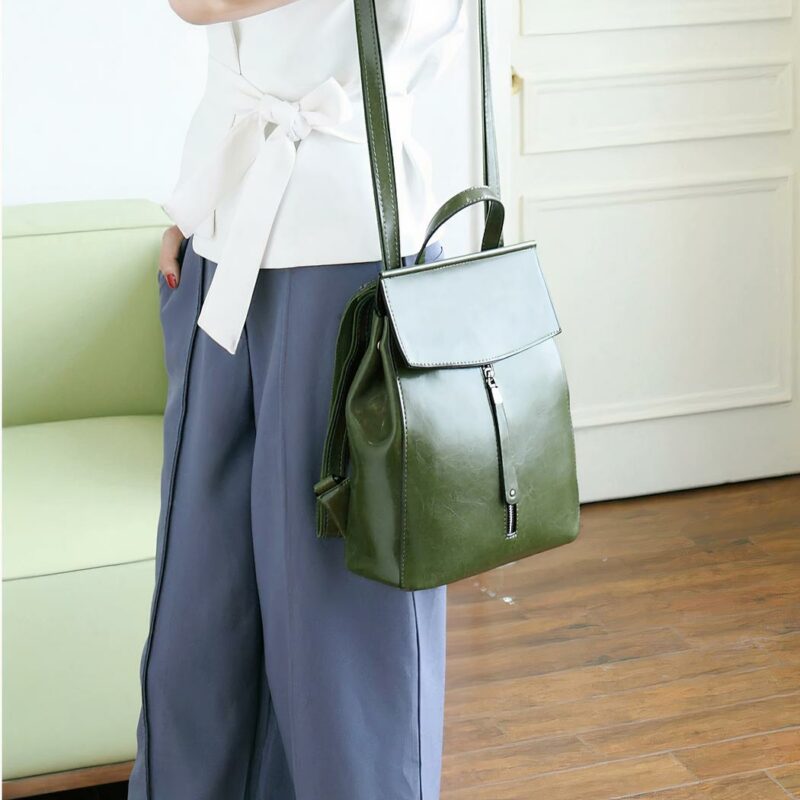 Leren rugzak in vintage stijl voor vrouwen1