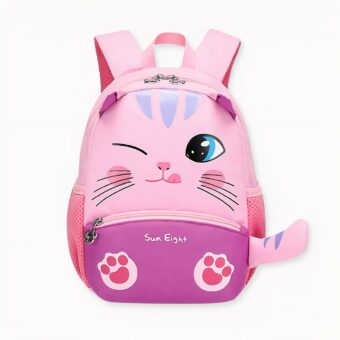 Schoolrugzak met 3D-dierenmotieven voor kinderen, goede kwaliteit en zeer trendy.
