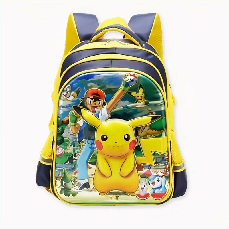 Cartable_Pokemon_Pikachu_pour_enfants_2 Pokemon Pikachu schooltas voor kinderen, geel met motivatie op de voorkant. Goede kwaliteit en erg trendy.
