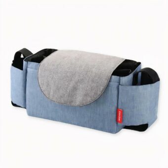 Dit is een geweldige polyester kinderwagenzak! Deze tas is perfect om al uw benodigdheden in mee te nemen als u met uw kleintje op pad gaat. De stapel heeft een grote opening, twee zijkanten, een sterke, stevige rand voor gemakkelijk verplaatsen en een sterke, stevige structuur voor de kinderwagen.