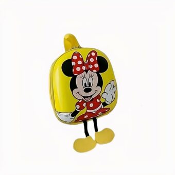 Disney kinderrugzak - Mickey of Minnie in geel met een gedetailleerde tafelachtergrond