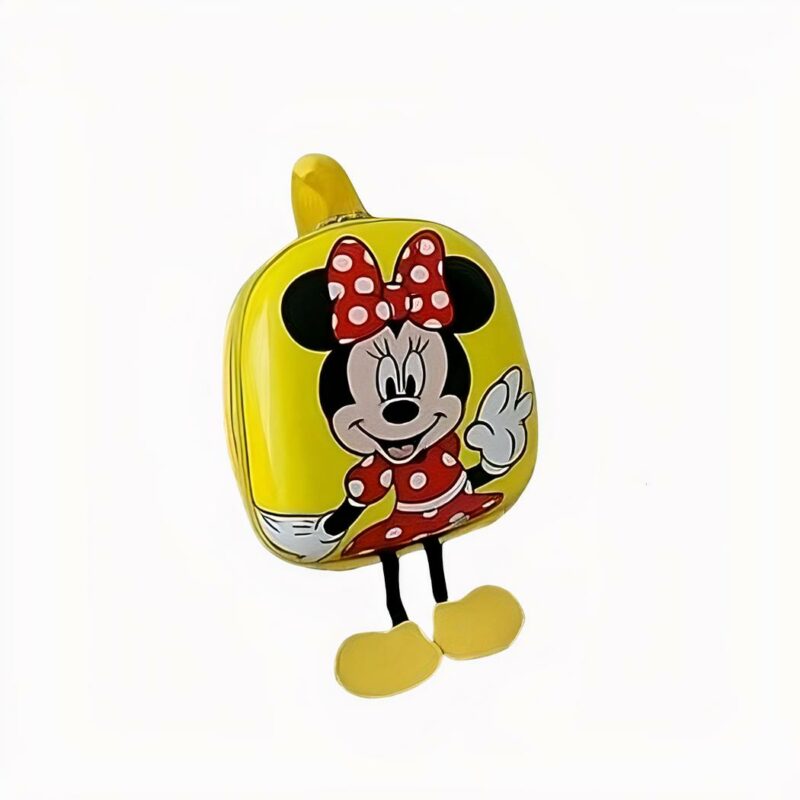 Disney kinderrugzak - Mickey of Minnie in geel met een gedetailleerde tafelachtergrond