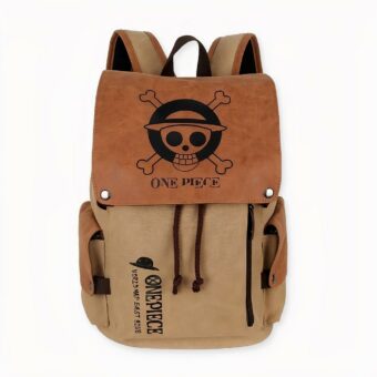 One Piece bruine vintage canvas rugzak