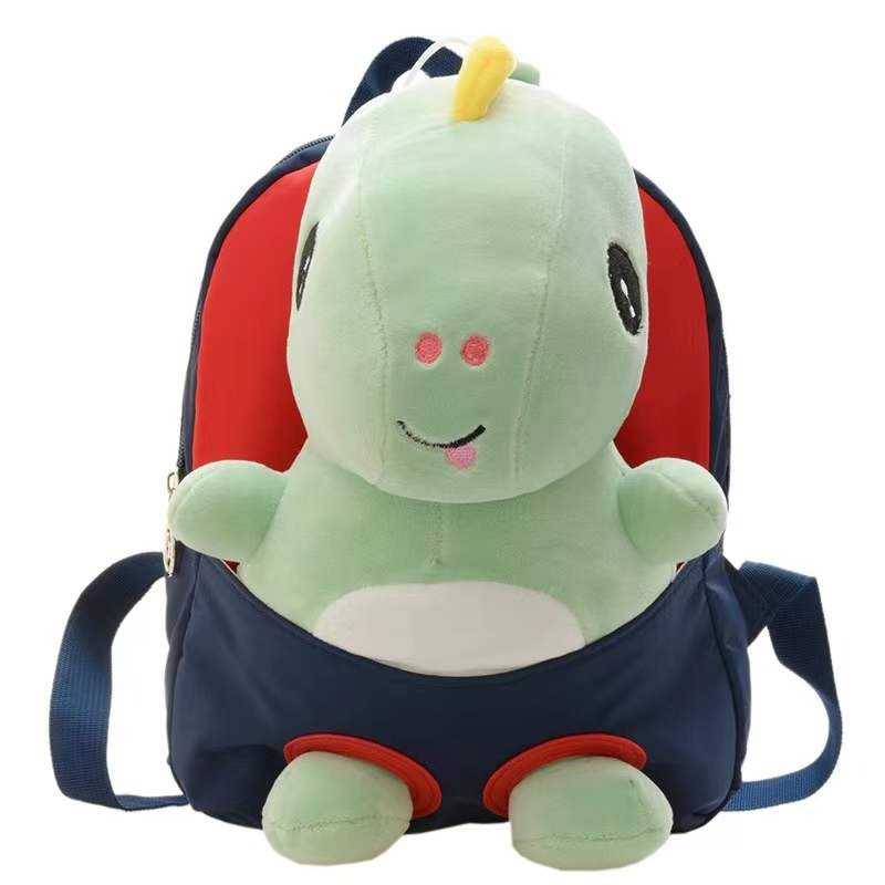 Lilliputter kinderrugzak pluche dinosaurus marineblauw