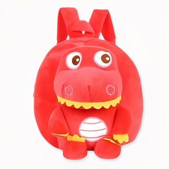 Lilliputter dinosaurus rugzak van rode fleece. Goede kwaliteit en geweldige stijl.