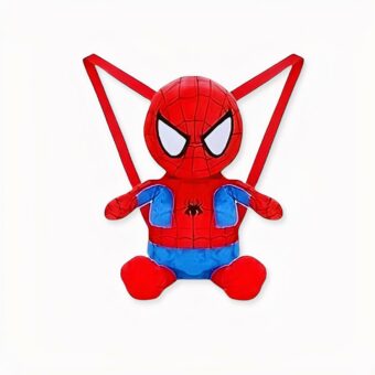 Blauwe en rode Spider-Man rugzak. Erg leuk en trendy.