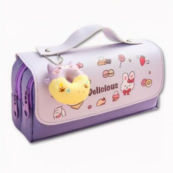Etui met donut sleutelhanger