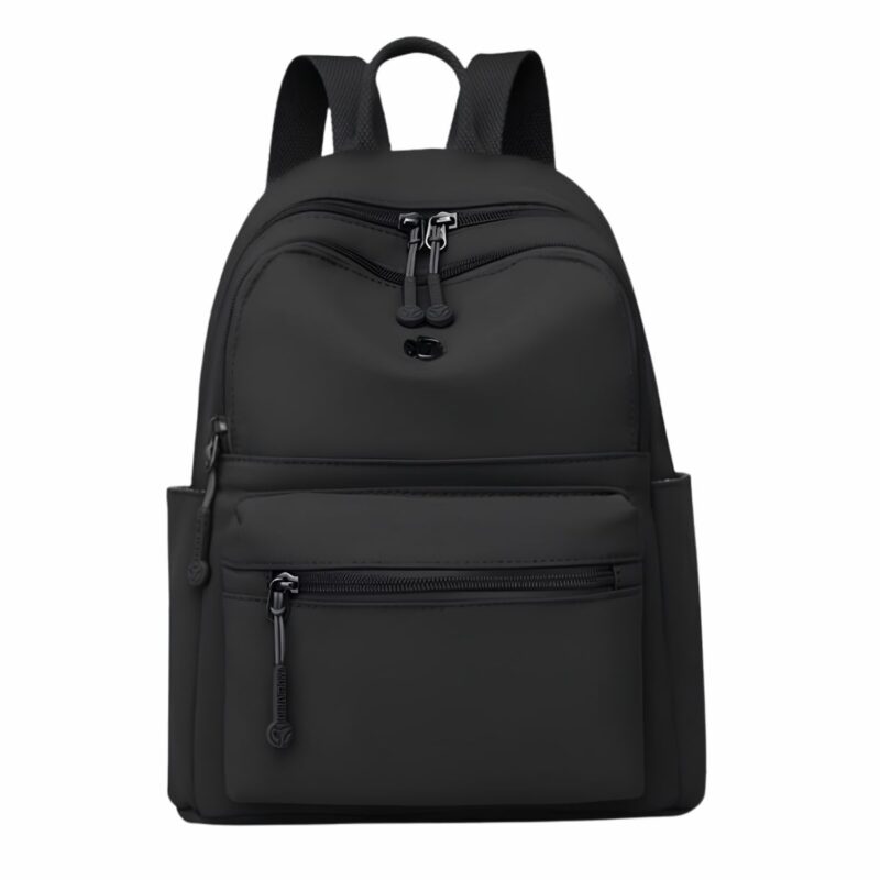 IMG_05_2026_Sac_dos_voyage_impermeable_femme5.jpg Sac à dos de voyage imperméable femme noir, sur fond blanc cassé