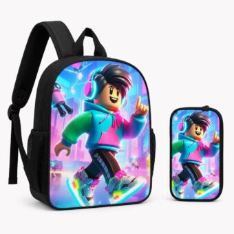 Roblox rugzak met avatar in urban stijl – vooraanzicht