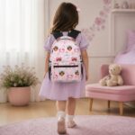 Gabby's Poppenhuis rugzak met kat – close-up van de print