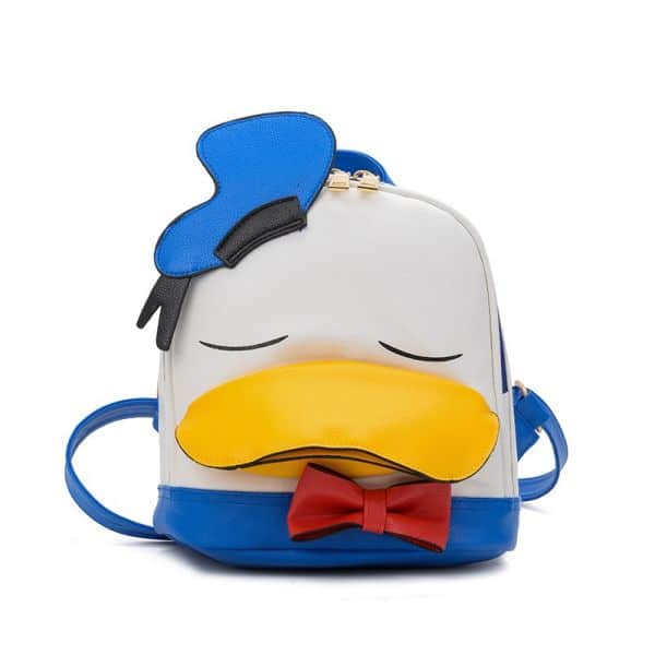 Donald Duck Witte En Blauwe Rugzak Met Witte Achtergrond