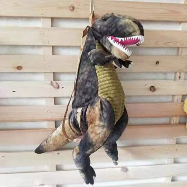 Originele 3D Hangende Dinosaurus Rugzak Met Houten Bodem