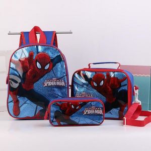 Spider-Man 3-Delige Schooltas Set - Schoolrugzak Rugzak Voor Kinderen