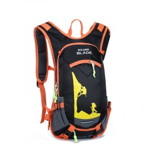 18l waterdichte rugzak voor skiën en wintersport zwart, oranje en geel