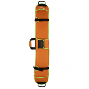 Snowboardtas 155cm oranje met witte achtergrond