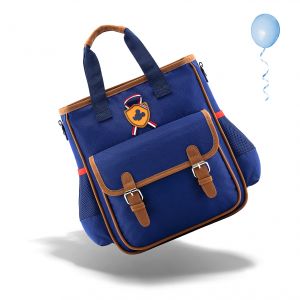Blauwe canvas schoudertas met Mickey-logo voor kinderen met voorvakje